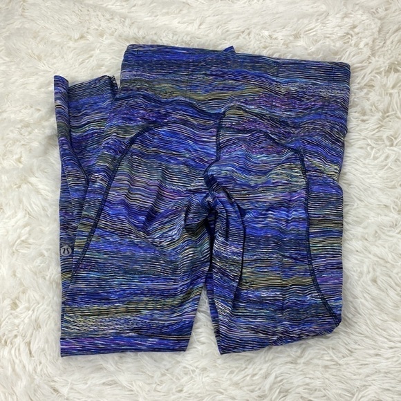 Lululemon Fast and Free Tight II 25" *Non-Reflective Nulux Interconnect Blue Mul - Picture 5 of 5